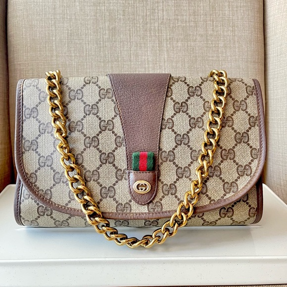 Authentic Gucci vintage web sherry line crossbody bag 89.01.030 (HK48) - Picture 1 of 15